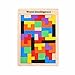 Zoostliss Early Education Colorful Wooden Tangram Brain Tetris Block Intelligence Puzzle for Preschool Children Playing