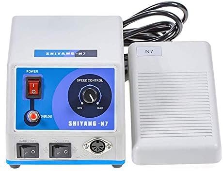 GBWHL The dental polishing electric micromotor Marathon N7 35000rpm pedal lever, for laboratory, jewelry, ceramics, glassware, artwork,A