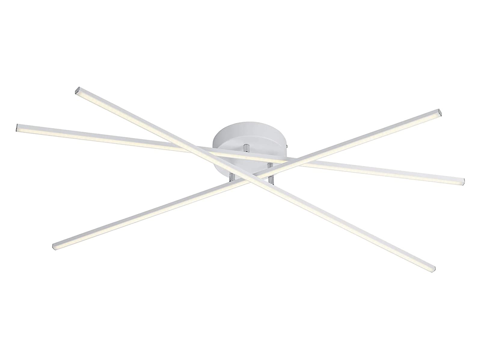 Trio Leuchten Tiriac 671610331 LED Ceiling Light Metal White Matt Acrylic White 3 x 8.5 Watt Switch Dimmer
