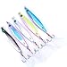 Aorace 10pcs 8.7cm/40g Saltwater Fishing Casting Metal Jig Shore and Boat Jigging Lure Bait Fishing Lures Hard Spoon Treble Hooks Tackle Salmon Bass
