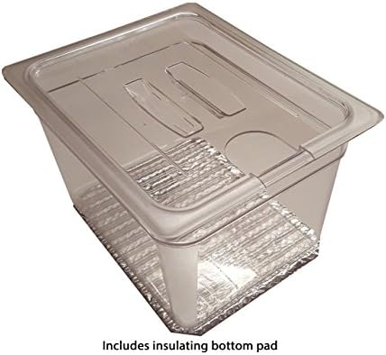 Perfect-Sousvide Clear 3 gal. Pan and Precision Cut Lid for Sous Vide Immersion Circulators (Anova Bluetooth or Wifi)