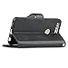 J&D Case Compatible for Huawei Honor 8 Case, Wallet Stand Slim Fit Heavy Duty Protective Shock Resistant Flip Cover Wallet Case for Huawei Honor 8, Not Compatible with Honor 8X Black