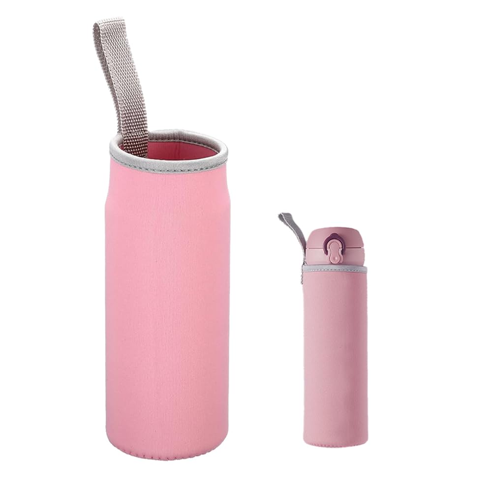 WsKingWA Neoprene Sleeve Carrier for Outdoor Hiking Travel (550ml, Pink)