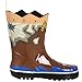 Kidorable Boys' Pirate Rain Boots, Brown, 12 M US Little Kid