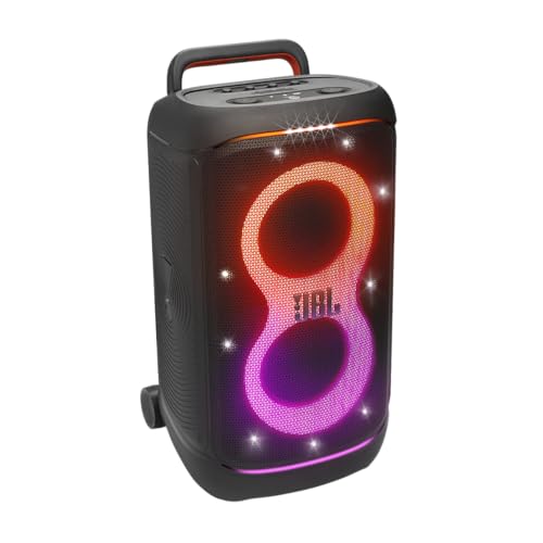 JBL PartyBox 520, kabelloser Bluetooth Partylautsprecher, 15 Stunden Spielzeit, Tragbares Design, Dynamische Lichtshow, IPX4 spritzwassergeschützt, Mu