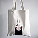 SRYLED Big Fun No Face Man Canvas Zippered Tote