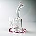 Hand-Made Office Decor Transparent Crystal Glass Vase,Lenox Nightfall Vase,7 Inch Dual Water Percolator Glass Big Water(Purple)