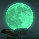 Beautyonline Glow In The Dark Moon Wall Decals 20cm Wall Sticker Luminous Sticker At Night Removable Adhesive Wall Decal For Kids Boy And Girl Bedroom
