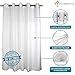 COMFECTO Hookless Shower Curtain with Light-Filtering Mesh Screen and Magnets, [NO SNAP IN LINER] 1 Set of White Hotel Bathroom Curtains