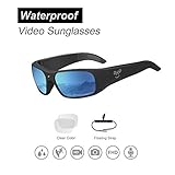 Waterproof Video Sunglasses, 1080P HD Outdoor Sports Camera with 32GB Memory & Polarized Lenses
