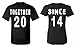 Shop4Ever® Couples Matching Together Since 2014 T-shirt