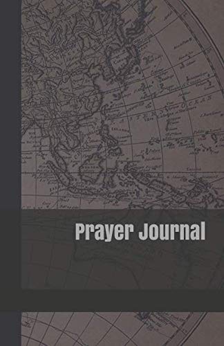 Prayer Journal: A Guided Daily Prayer Book for Men and Teen Boys with Dark Blue Vintage Map Cover by Currant Lane