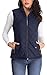 MISS MOLY Women Lightweight Quilted Padded Vest Stand Collar Zip Up Front Gilet Quilted,Blue,X-Large