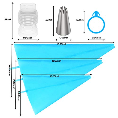 Ouddy Frosting Piping Kit, Piping Bags and Tips Set Cake Decorating
