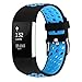 iGK Silicone Replacement Bands Compatible for Fitbit Charge 2, Adjustable Breathable Sport Strap Smartwatch Fitness Wristband with Air Holes Blue Small