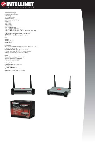 Intellinet Wireless 300N Access Point with 2X 3dBi Detachable Antenna (524735) - Thumbnail 3