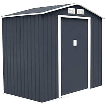 amazon.com: goplus 7' x 4' outdoor storage shed steel