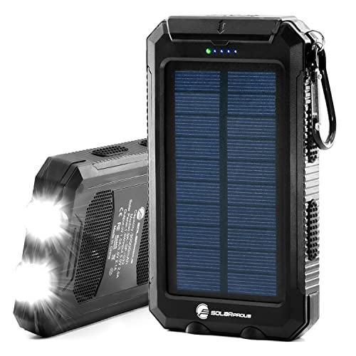 Solar Charger Power Bank 30000mAh, S Solarprous Portable Solar Battery