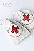 Ling’s moment 10pcs 4x6 inches In Sickness and In Health Hangover Kit Bags with GLITTER RED CROSS Bachelorette Party Gift Bags Recovery Kit Favor Bag Wedding Welcome Bag Cotton Muslin Drawstring Bag