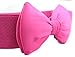 Aivtalk Solid Bow knot Women's Buckle Stretch Waist Belt Cinch, Deep Pink, Length: 23.62~31.50inch Width: 1.57inch
