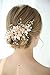 SWEETV Bridal Wedding Hair Comb Handmade Wedding Hair Accessories for Brides Wedding Hair Piece Headpiece for Brides Bridesmaid