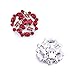 ELEGANTPARK AM Women Rhinestones Decoration Wedding Party Shoe Clips 2 Pcs Red
