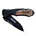 My Personal Memories Engraved Personalized Wood Handle Rescue Pocket Knife - Father's Day Groomsmen Gifts - All Black Knife