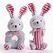 Baby Toys and Gifts -Soft rattle and squeaker set- plush pink Bunny-Stuffed Animal for Newborn Infant Twins Girl