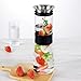 Glass Water Carafe 44 Ounces Heat Resistant Drip-Free with Filter Pot Lid, 10.5 Inches Fruit Skewer, Borosilicate Glass Water Pitcher for Hot or Cold Drink