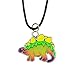 FUN JEWELS Cute Stegosaurus Dinosaur Pendant Color Change Mood Necklace For Boys Girls Animal Jewelry Gifts
