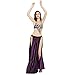 Dance Fairy Satin High Split Midi Skirt(no Belt),Purple