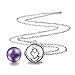 [In Love] Eudora Harmony Bola Angel Caller 20mm Mexico Bell Pregnant Pendant Prayer 30'' inches lavender