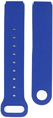 Huawei TalkBand B3 Replacement Band,Fashion Colorful Soft Silicone/Genuine Leather Watchband Wristband Strap For Huawei TalkBand B3 Smart Watch (Silicone_Blue)