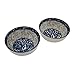FINECASA Blue and White Porcelain 4.5 inch Rice Bowls Small Soup Bowl Set of 2