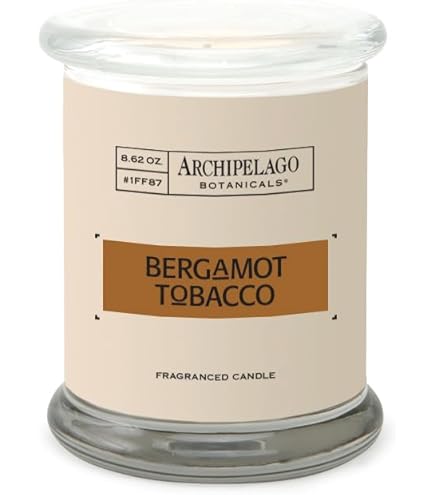 maison grove tobacco and bergamot Archipelago Botanicals Boxed Candle, Italian Bergamot Tobacco Flower, Clean Soy Wax Blend Burns 60 Hours (10 oz) : Home & Kitchen trimming cotton core wick 312g / 11oz 90 hour burn time Recyclable/reusable packaging Hand Molton Brown - Orange &