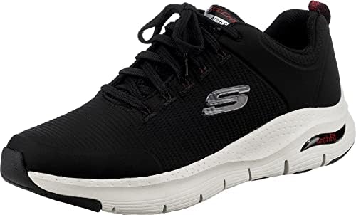 Skechers Men's Arch Fit Paradyme Sneaker, Black Textile White Trim