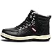 JIONS Mens Leather Winter Snow Boots Waterproof Lace Up Ankle Sneakers Warm Outdoor Booties Shoes With Fur Lining