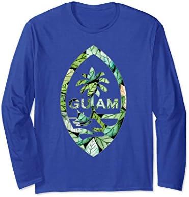 Unisex Guam Seal Jungle Style Long Sleeve T Shirt 2XL Royal Blue