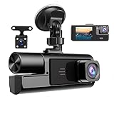 1080P 3Channel Dash Camera for Car Front and Rear