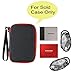 Hard Travel Case for Samsung T3 T5 Portable 250GB 500GB 1TB 2TB SSD USB 3.0 External Solid State Drives by co2crea (2-in-1 Case + Inside Red)