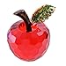 LONGWIN 40mm (1.6 inch) Crystal Apple Figurine Paperweight Glass Fruit Home Decor Christmas Decoration Ornaments Red