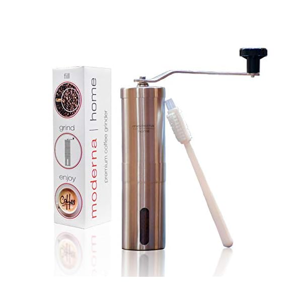 Moderna Home MH-CG-M1 Premium Manuelle Kaffeemühle â€“ Einstellbare konische Keramik-Fräs-Kaffeemühle â€“ Tragbare Mini…