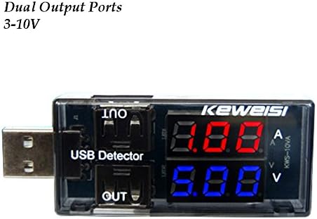 SEEBOY JUWEI KWS-10VA DC3V-9V Multi Function USB 2.0 Dual Output Port with Real Time Charging Display Security Monitor Voltage And Current Detection Table Capacity Tester