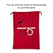 HBlife Personalized Santa Sack,Christmas Gift Bag Cotton Santa Bag with Drawstring Size 19.7 x27.6 Inch (Red)