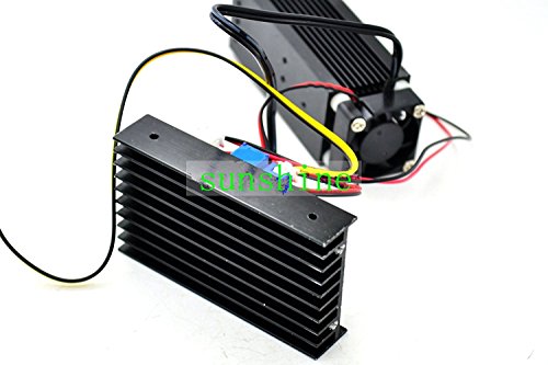 12V TTL High Power 450nm 4W 4000mw Adjustable Blue Laser Dot Module Engraver with Heatsink