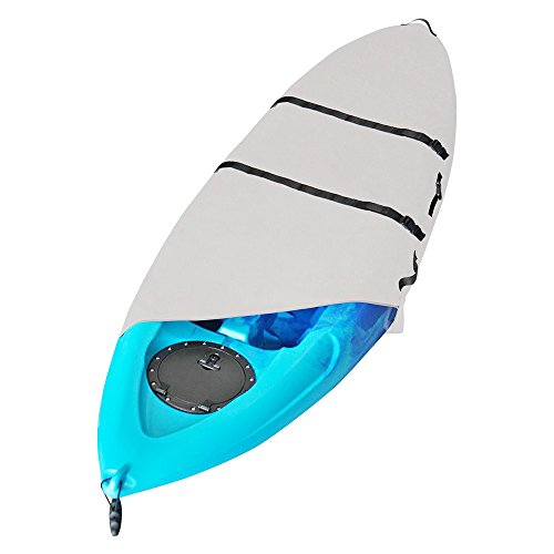 image for MSC 300D Grey/Black Two-Tone Adjustable Canoe/Kayak Cover (Fits up to 