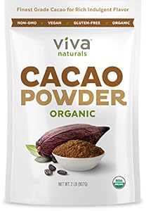 Image of Viva Naturals Certified Organic Cacao Powder (2lb) for Smoothie, Coffee and Drink Mixes