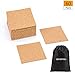 60 Pack Self-Adhesive Cork Round Squares - 4