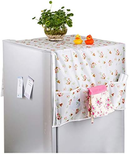 Fridge Caddy, Transparent Printing Refrigerator Dustproof Cover, Cookin Caddy, Over Closet Door Pantry Dorm Fridge Storage Organizer Cover Caddy
