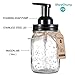 Mason Jar Foaming Soap Dispenser - Premium Rustproof 304 Stainless Steel Maons Jar Lid and Foam Soap Pump,Best Hand Soap Dispenser Glass for Bathroom Vanities,Kitchen Sink,Countertops - Black,2 Pack